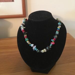 Multicolored Red Green Blue 𝐒𝐭𝐨𝐧𝐞 Necklace